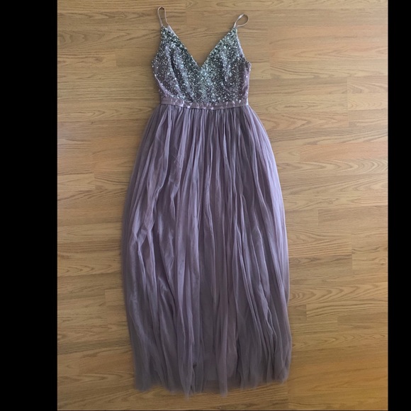 BHLDN size 6 beaded floor length formal dress - Picture 2 of 6